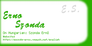 erno szonda business card